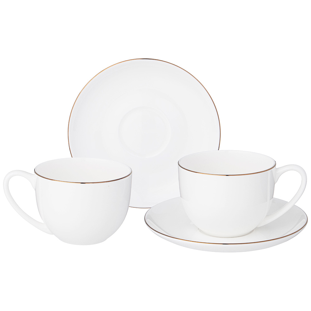 414-057 ЧАЙНЫЙ НАБОР LEFARD "КРИСТАЛ"" ГОЛД НА 2 ПЕР. 4 ПР. 250 МЛ