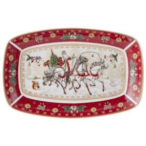 БЛЮДО LEFARD "ТРОЙКА" ПРЯМОУГ. 25*16*3 СМ КРАСНОЕ (КОР=12ШТ.)