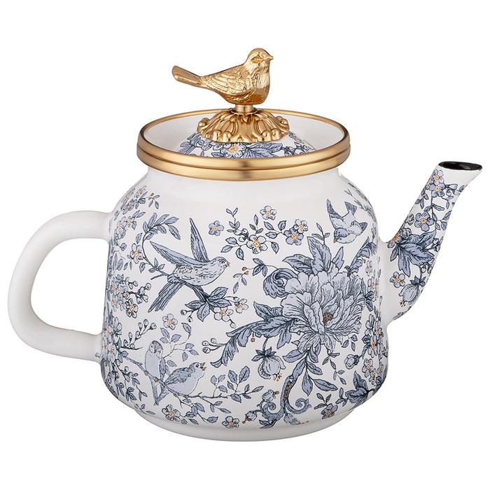 ЧАЙНИК ЭМАЛИРОВАННЫЙ LEFARD, СЕРИЯ ROYAL GARDEN, 1,0Л ПОДХОДИТ ДЛЯ ИНДУКЦИОН.ПЛИТ