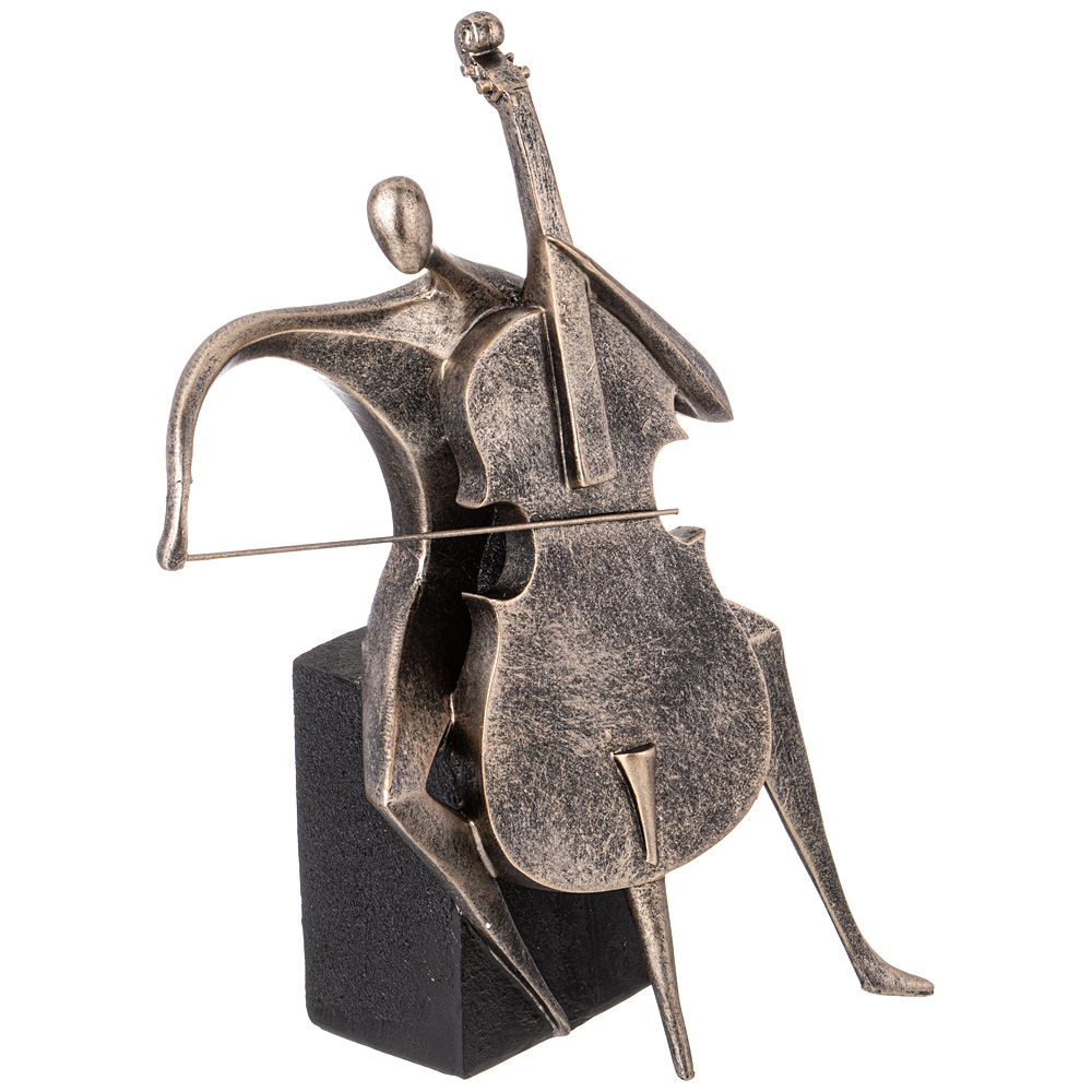 146-2085 ФИГУРКА ДЕКОРАТИВНАЯ "АБСТРАКЦИЯ. ВИОЛОНЧЕЛИСТ" 25,3Х13,8Х32 СМ