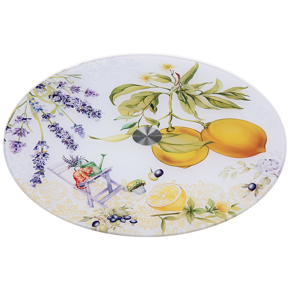 357-172 ТОРТОВНИЦА ВРАЩАЮЩАЯСЯ "ПРОВАНС ЛИМОНЫ" ДИАМЕТР=32 СМ.ВЫСОТА=3 СМ.(КОР=12ШТ.)