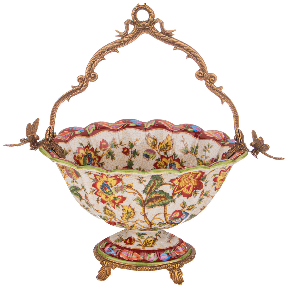 469-314 КОНФЕТНИЦА С РУЧКОЙ 29,5*18 СМ ВЫСОТА=32 СМ