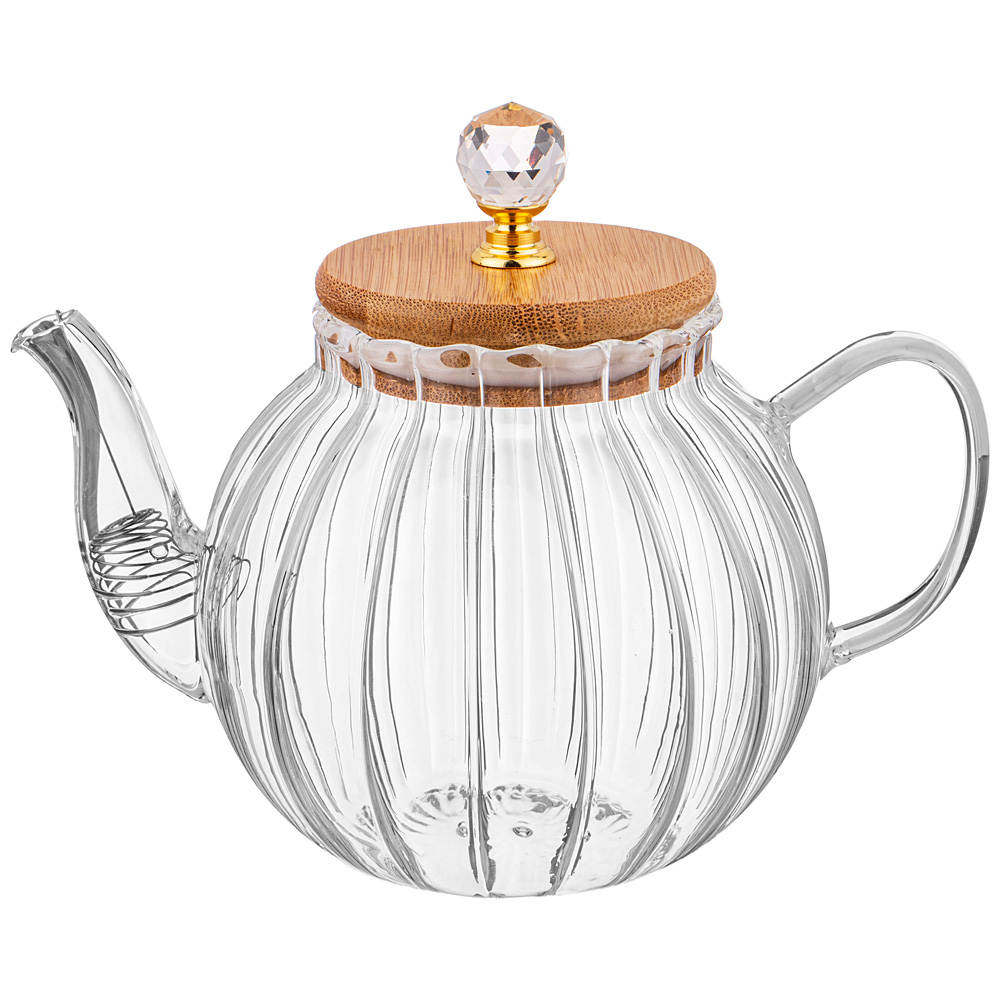 889-114 ЧАЙНИК ЗАВАРОЧНЫЙ AGNESS "KRISTALL" 750 МЛ. ЦВЕТ:ПРОЗРАЧНЫЙ