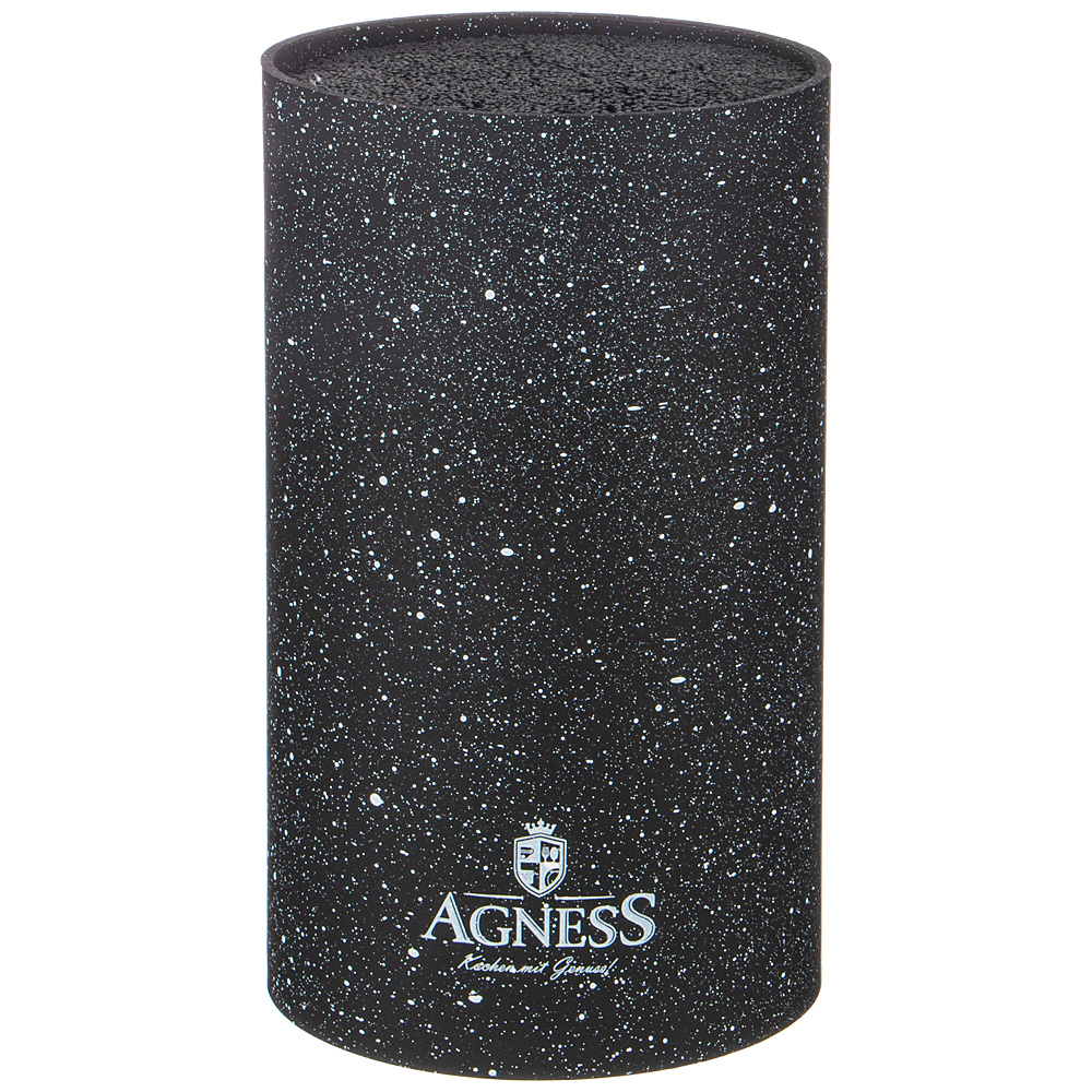911-688 ПОДСТАВКА ДЛЯ НОЖЕЙ AGNESS "BLACK MARBLE" УНИВЕРСАЛЬНАЯ,11*18СМ