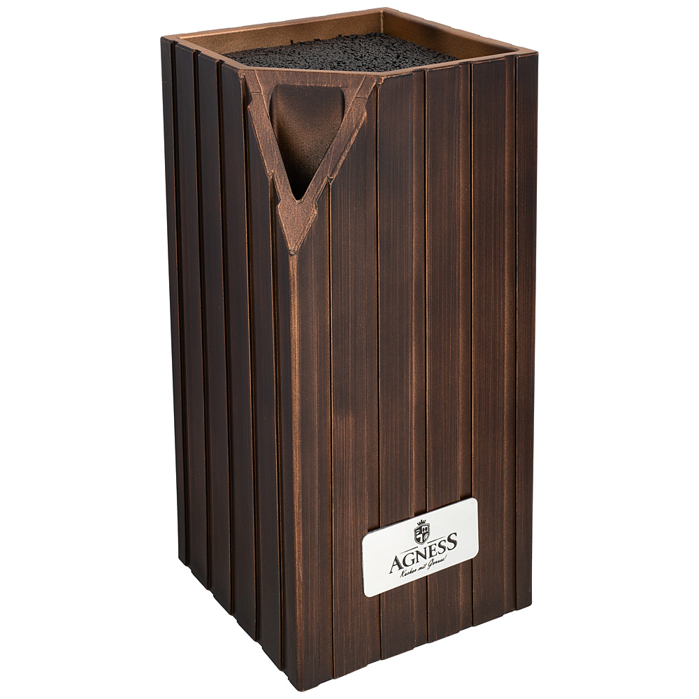 911-690 ПОДСТАВКА ДЛЯ НОЖЕЙ AGNESS "BEST" УНИВЕРСАЛЬНАЯ, 12X12X23 СМ