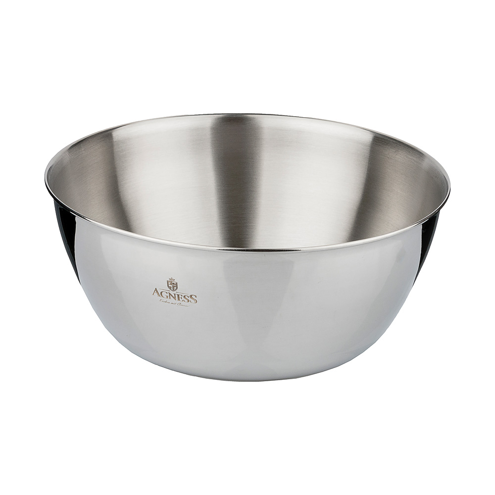 936-313 МИСКА AGNESS PROFESSIONAL 22Х9 СМ, 2,4 Л ВЫСОКОКАЧЕСТВЕННАЯ НЕРЖ СТАЛЬ 18/10