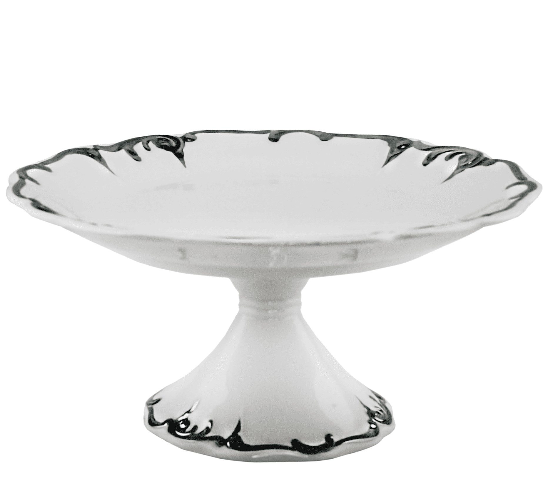 666-390 Блюдо 28см на ножке ARGENTO в под.уп.(х4)Фарфор