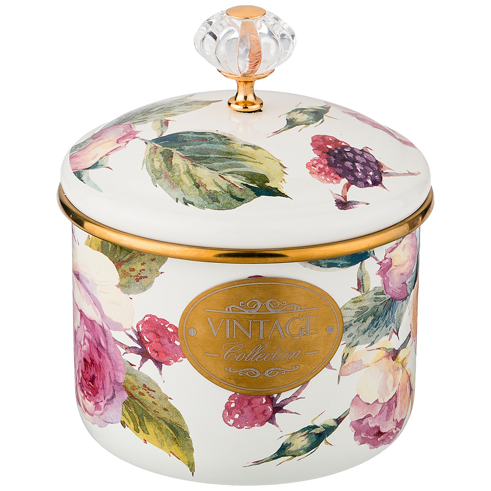 950-033 БАНКА ДЛЯ СЫПУЧИХ ПРОДУКТОВ AGNESS, СЕРИЯ ВИНТАЖ, 12 Х 9СМ / 1,0Л (КОР=8ШТ.)