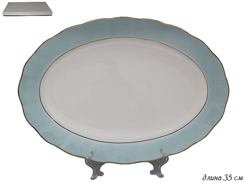 108-326 Овальное блюдо 35см BLUE в под.уп.(х12)Фарфор