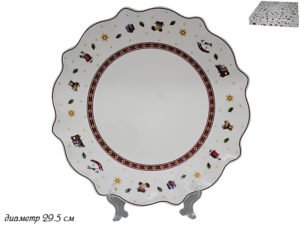 105-604 Блюдо 29,5см. НОВЫЙ ГОД в под.уп.(х12)Фарфор