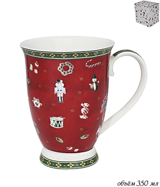 105-597 Кружка 350 мл  НОВЫЙ ГОД в под.уп.(х36) Фарфор