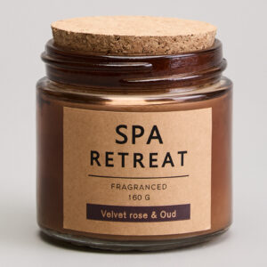 605-106 СВЕЧА АРОМАТИЗИРОВАННАЯ В СТАКАНЕ "SPA RETREAT" VELVET ROSE&OUD 7,3*7,4 СМ МАЛ.= 12ШТ.