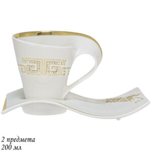 108-080 Чайный набор 2пр.200мл. в под.уп. GIVENCHI GOLD (х18) Фарфор