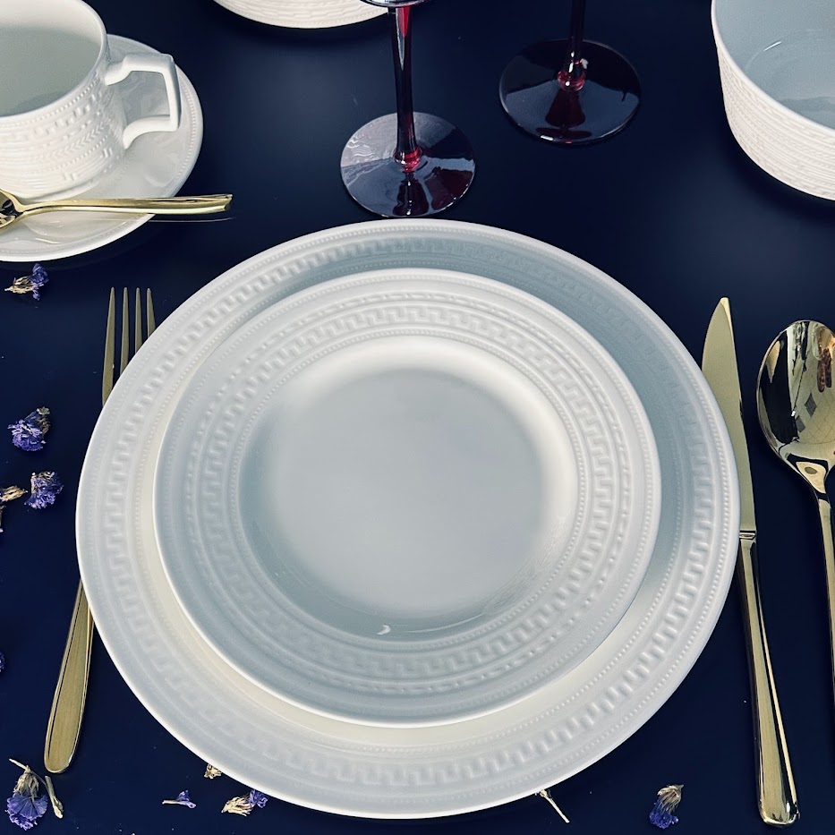 225-042 Набор из 6 тарелок 20,5см МАРСЕЛЬ в под.уп.(х4)Костяной фарфор