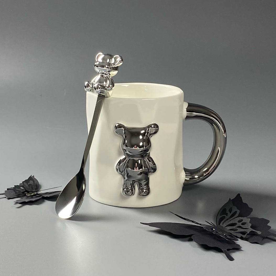 315-067 Кружка 350мл с ложкой в под.уп.(х36)Фарфор