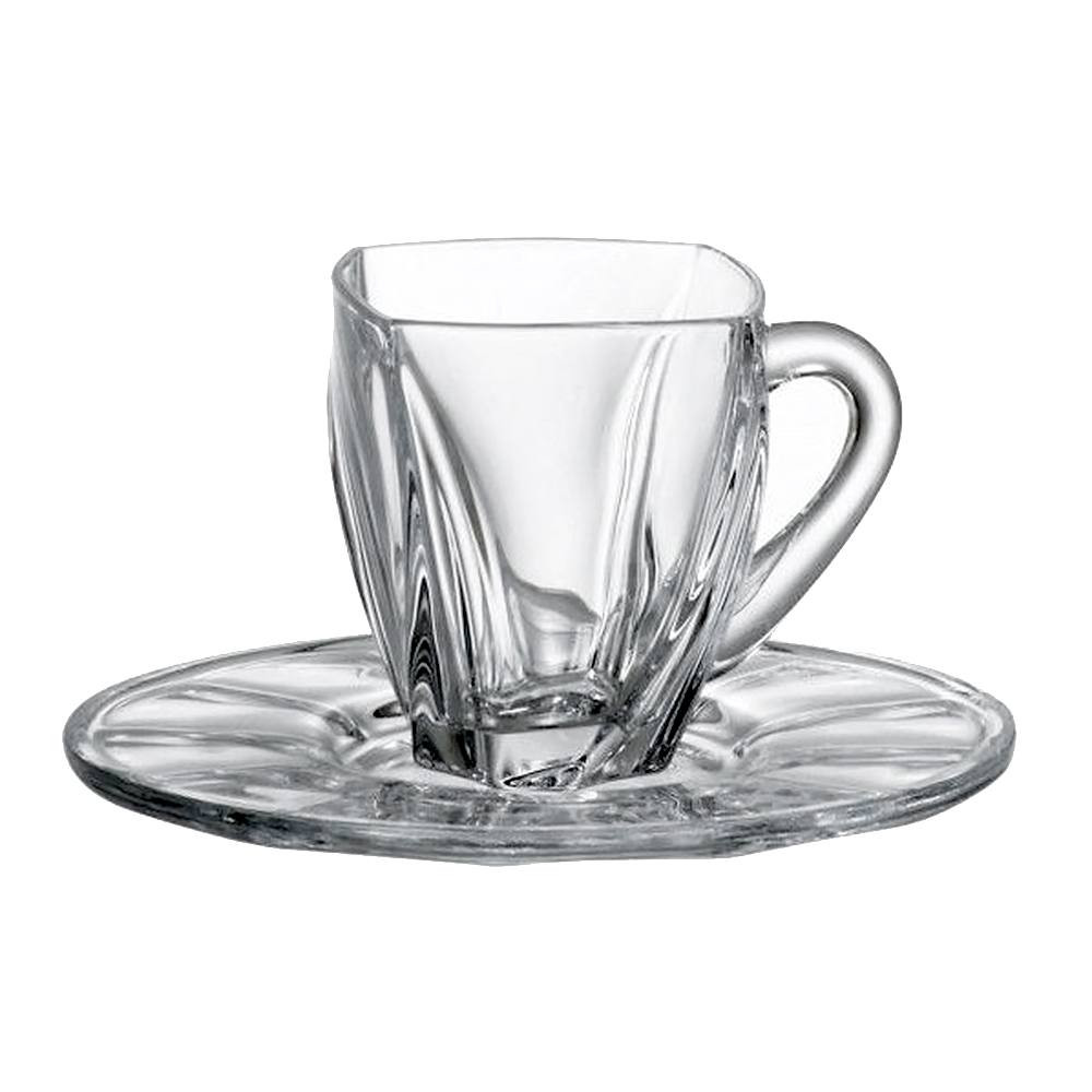 16324 Набор кофейных пар Crystalite Giftware Neptune 160мл (6 пар)