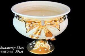 30-121 Фруктовница на ножке 53см. в под.уп.(х1)Фарфор