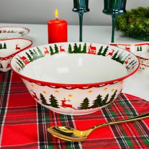 164-042 Салатник 23см НОВЫЙ ГОД в под.уп.(х16)Фарфор