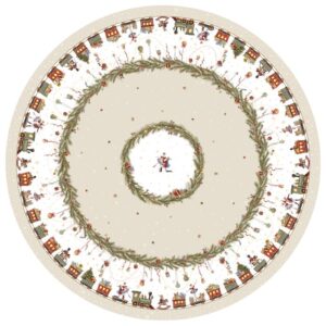 СКАТЕРТЬ  D185 CM КРУГЛАЯ, "ЩЕЛКУНЧИК" ЦВЕТ: БЕЖЕВЫЙ, TM LEFARD, ПОЛИЭСТЕР 100% (КОР=22ШТ.)