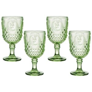 НАБОР БОКАЛОВ ДЛЯ ВИНА "SUNDAY" GREEN 4 ШТ/280 МЛ