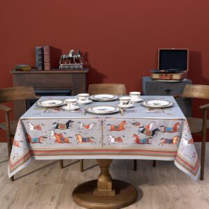 СКАТЕРТЬ "PASSAGE" 140Х180СМ ,СЕРЫЙ, 100% ХЛОПОК,ТВИЛ C ПРОПИТКОЙ