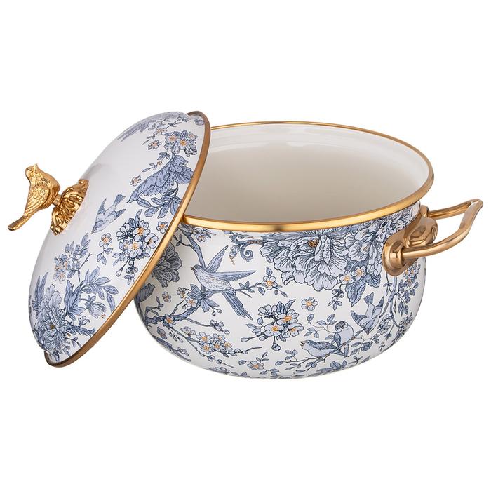 НАБОР ПОСУДЫ LEFARD СЕРИЯ ROYAL GARDEN 6ПР: КАСТРЮЛИ 2,1Л+2,8Л (16+18СМ) И КОВШ 0,9Л (14 СМ)