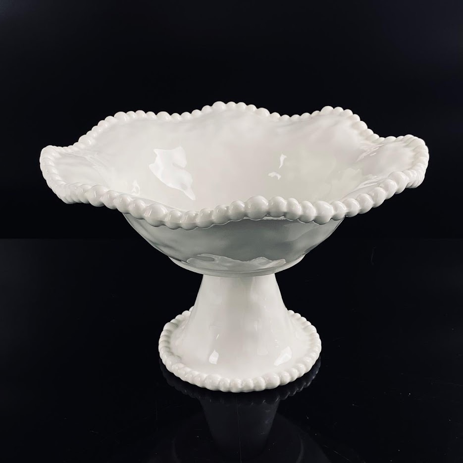 305-246 Фруктовница 25,5см  МАРИНЕТ на ножке в под.уп.(х6)Фарфор